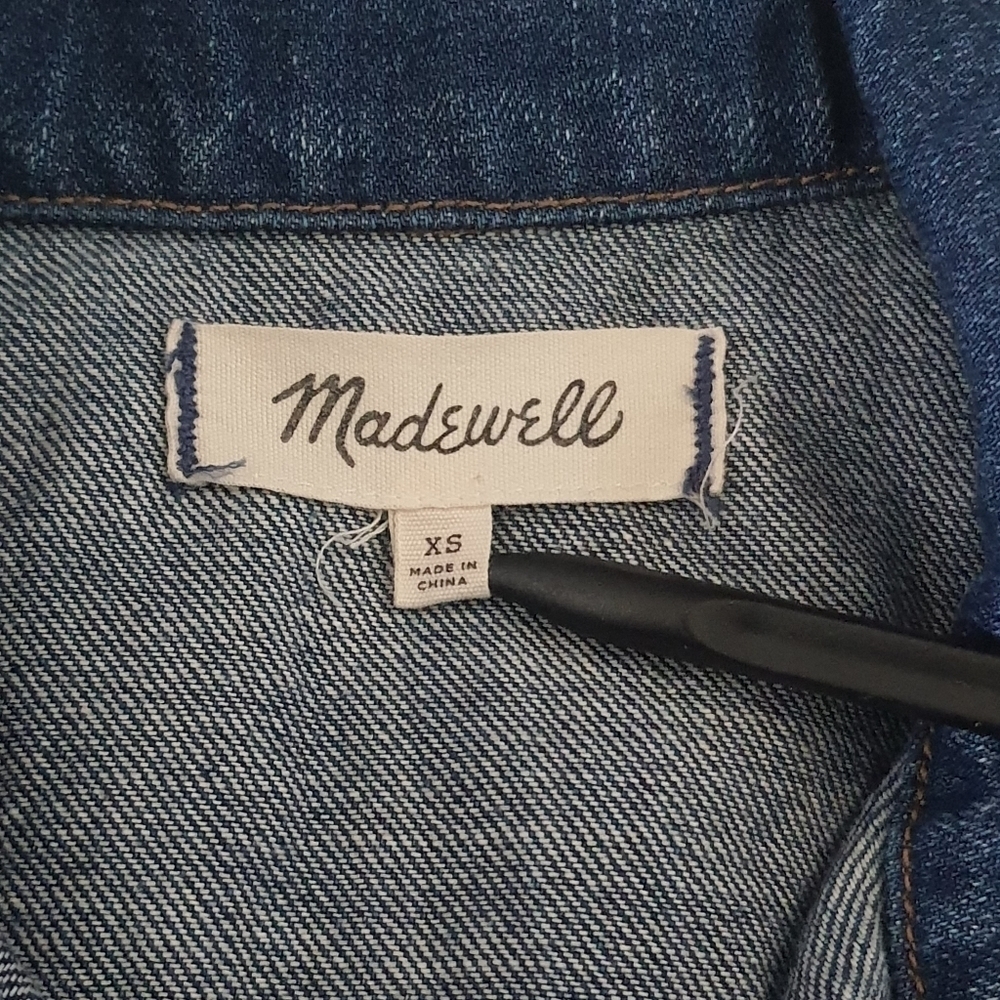 Madewell Trucker Jean Jacket Womens XS Blue Denim 100% Cotton - Picture 3 of 11